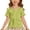 Green, variant on WENXIAOO Girls Summer Shirt Short Sleeve Crisscross Back Trendy Hollow Out Top Summer Casual Tee, Size 12M-6T