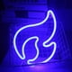 thumbnail image 3 of Luz de neón LED azul en forma de llama de una pieza, luz de neón LED azul para dormitorio, bares, restaurante, tienda, decoraciones para el hogar JAMW Sencillez, 3 of 5
