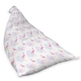 thumbnail image 2 of Hawaiian Lounger Chair Bag, Tropical Pattern Image of Continuous Flamingos and Leaves Art, High Capacity Storage with Handle Container, Lounger Size, White Pastel Purple and Pink, by Ambesonne, 2 of 5