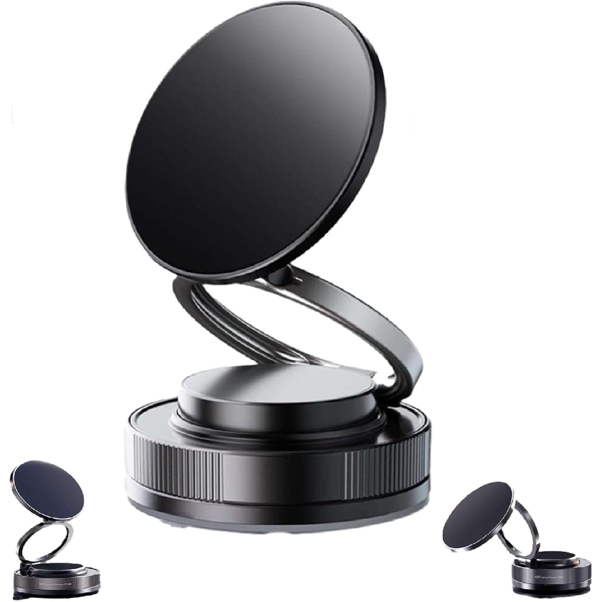 Support Téléphone Voiture Magnétique MagSafe - Ventouse 360° Pliable Pour Tableau De Bord Et Gym