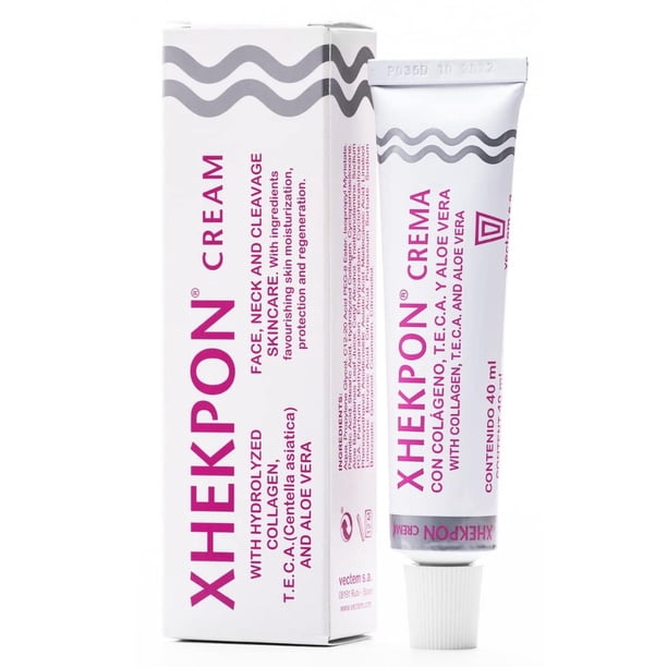 Crema Anti-envejecimiento Xhekpon con Colágeno Aloe Vera y Centella Asiatica para Rostro Cuello y Es
