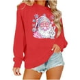 thumbnail image 3 of Christmas Womens Sweatshirts Merry Xmas Graphic Printed Sweaters Long Sleeve Crew Neck Blouses Casual Funny Holiday Shirts Pullover Top, 3 of 8