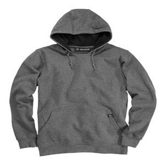 Cotton Blend Pullover Hooded Sweatshirt - DARK OXFORD - 4XL