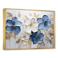 thumbnail image 2 of Designart "Ornate Blue And Gold Violets III" Violets Floater Framed Canvas Wall Art, 2 of 5