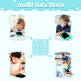 thumbnail image 4 of LCD Writing Tablet for Kids 8.5 Inch Colorful Toddlers Doodle Board Drawing Tablet Learning Educational Drawing Pads Toys Gifts for 3+ Years Old (Blue Shark, w/3 Rules, 2 Stylus), 4 of 7