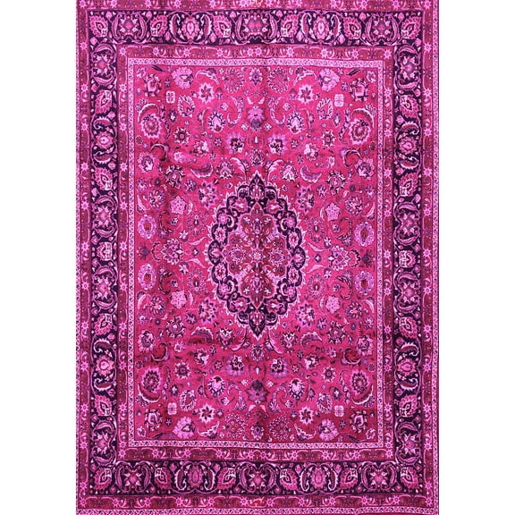 Ahgly Company Indoor Rectangle Persian Pink Traditional Area Rugs, 5' x 7'
