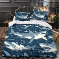 thumbnail image 3 of Home Bedding Set Fish Shell Comforter Cover Set Teen Adult Creative Seafloor Bedspreads,King (90"x104"), 3 of 5