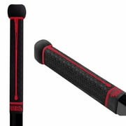 Buttendz FLUX Z Hockey Stick Replacement Grip, Large Knob (BLACK w/ RED Drip)