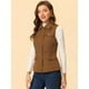 thumbnail image 2 of Chaqueta con Cremallera Allegra K Sin Mangas Anorak Utility Chaleco para Mujer Marrón L, 2 of 5