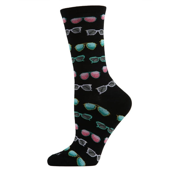 MeMoi Future So Bright Bamboo Blend Crew Socks - Womens - Female, 9-11, Deep Lagoon