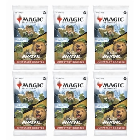 6 Packs Magic the Gathering Jumpstart Booster Pack Lot MTG Avatar the Last Airbender