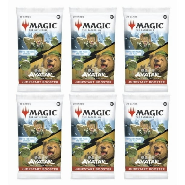 6 Packs Magic the Gathering Jumpstart Booster Pack Lot MTG Avatar the Last Airbender
