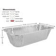 thumbnail image 2 of 5 lb. Aluminum Disposable Rectangle Loaf Pans For Serving, Baking, Cooking, Roasting, Broiling, Cakes Made in USA (Pack of 100), 2 of 5