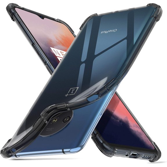 Case for OnePlus 7T, Crystal Clear Slim Protective Cover with 4 Reinforced Corners Bumper Flexible Transparent TPU for OnePlus 7T(2019) 6.55 "