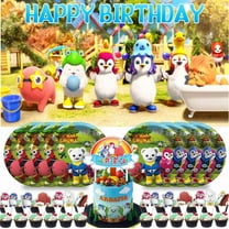 Badanamu Party Supplies Birthday Decorations Plates Banner Kids Cake Toppers Set Decor