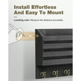 thumbnail image 4 of Key Holder for Wall,Dinosam Double Mail Organizer Wall Mount with Store Shelf and 4 Sturdy Hooks,Hanging Key Rack Hanger for Entryway, Hallway, Bedroom, Living Room and Office,Black, 4 of 8