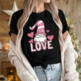 thumbnail image 5 of Valentines Outfits for Women Gnome Hold Love Graphic T Shirt Short Sleeve Crewneck Tee Valentines Teacher Shirt Womens Spring Tops, 5 of 7