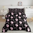 thumbnail image 2 of jejeloiu Kawaii Ghost Spider Bedding Comforter Set,Halloween Theme Twin Comforter Sets,Pink Black Bedding Set For Girls,Lightweight Room Decor Reversible,2pcs, 2 of 8