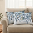 Photo inspiration: Gallery Detail: Blue Tulip Eucalyptus Leaf Outdoor Waterproof Throw Pillow Covers Set