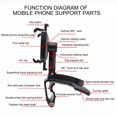 thumbnail image 5 of Car Phone Holder,Car Phone Car Dashboard Phone for All Mobile Phones,Black, 5 of 9