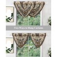 thumbnail image 5 of Waterfall Valances for Windows, Boho Ethnic Kitchen Sheer Valance Curtains, Vintage Bohemian Traditional Floral Classic Rod Pocket Elegant Swag Valances for Living Room Bedroom, 47.2"x38.5", 2 Panel, 5 of 8