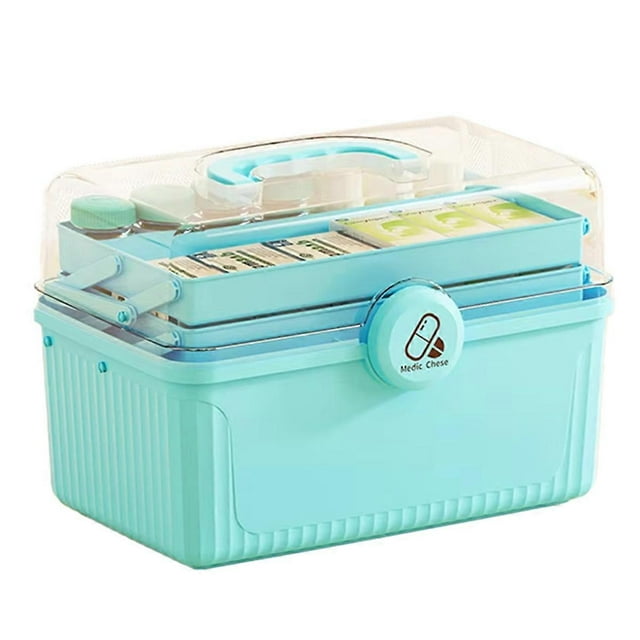 Portable Multi-Layer Medicine Organizer Box Large Capacity Kit Storage with Classification Compartments B