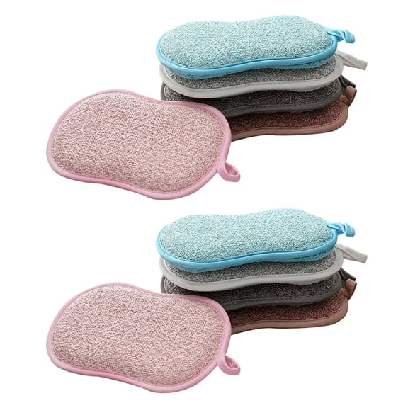 Myenne 10pcs Dish Wash Scrub Sponge Scouring Pads Household Cleaning Utensil Scrubber