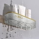 thumbnail image 5 of Estante de pared para baño | Organizador de plástico para tocador | Diseño rectangular que ahorra espacio | Orificios de drenaje | Opciones en verde, transparente y amarillo, 5 of 6