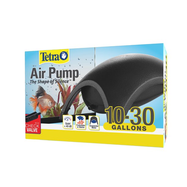 Bomba de aire Tetra Whisper para acuarios, silenciosa, potente, negra