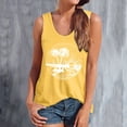 thumbnail image 2 of Wang6 Women Loose Fit Racerback Tank Tops Causal Plus Size Sleeveless Tshirts Summer Floral Printed Summer Tops Graphic Tees Yellow1 S, 2 of 3