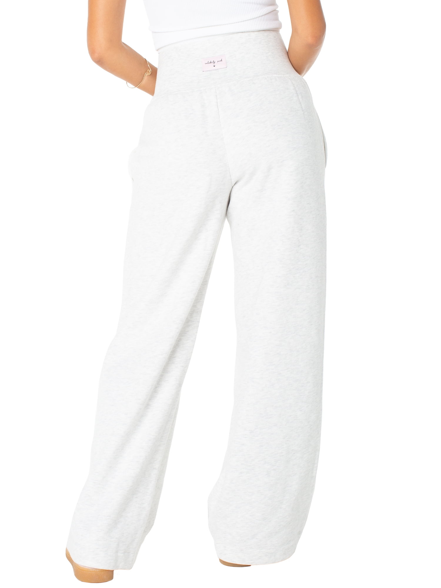 Celebrity Pink Women's Satin Tie Wide Leg Sweatpants, Sizes XS-XXXL