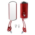 thumbnail image 1 of Espejos retrovisores de motocicleta Unique Bargains, espejos laterales de extremo de barra, montaje de aleación de aluminio, metal rojo, ajustable M8/M10, forma cuadrada, 1 of 7