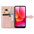 thumbnail image 4 of Feishell Embossed PU Leather Wallet Phone Case for Motorola Moto G Power (2022) 6.5 inch,Full Protection Magnetic Clasp Flip Stand Card Slots Shockproof Protective Cover with Hand Strap,Rosegold, 4 of 7