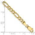 thumbnail image 2 of Primal Gold 14 Karat Yellow Gold 4.2mm Semi Solid Figaro Chain Bracelet, 2 of 3