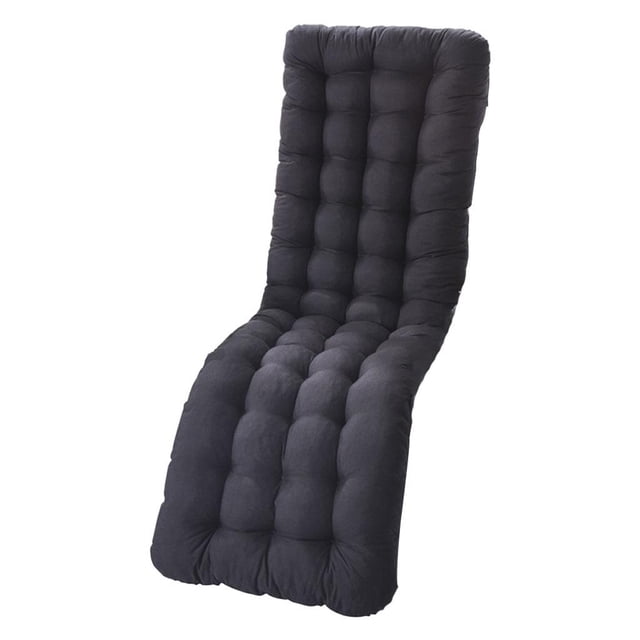 Cojines para asientos de jardín Sunnimix Cojín reclinable de poliéster suave Negro 48x125x8cm