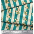 thumbnail image 3 of Soimoi Cotton Poplin Fabric Stripe,Leaves & Rose Floral Print Sewing Fabric Yard 42 Inch Wide, 3 of 3