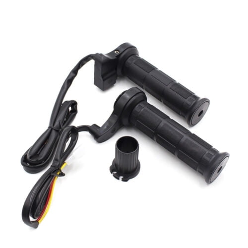 2pcs 7/8" 22mm Motorcycle Universal Heated Molded Handlebar Hand Grips Warmer