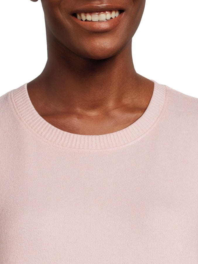 Time and Tru Women's Hacci Knit Pullover with Long-Sleeves, Single and 2-Pack, Sizes XS - XXL