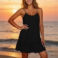 thumbnail image 6 of ZHYou Beach Cover Ups for Women with Spaghetti Strap Swimwear Summer Bikini Bathing Suit Comfy Lightweight Dresses Black S, 6 of 7