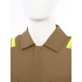 thumbnail image 5 of Choomomo Mens High Visibility Reflective Stripes Long Sleeve Zipper Jumpsuits Work Coveralls with Pockets Khaki M, 5 of 7