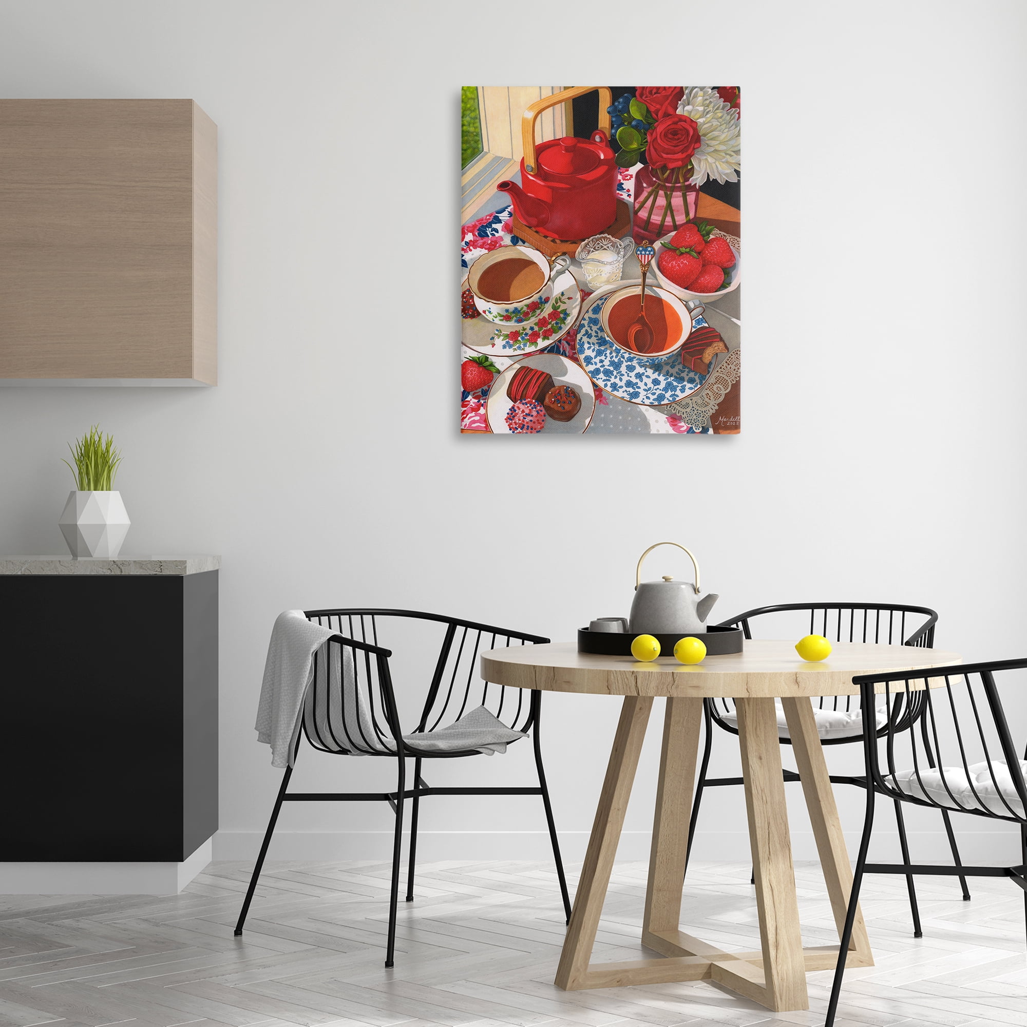 Stupell Industries Patriotic Tea Party Food & Beverage Painting Gallery Wrapped Canvas Art Print Wall Art, 30 x 40