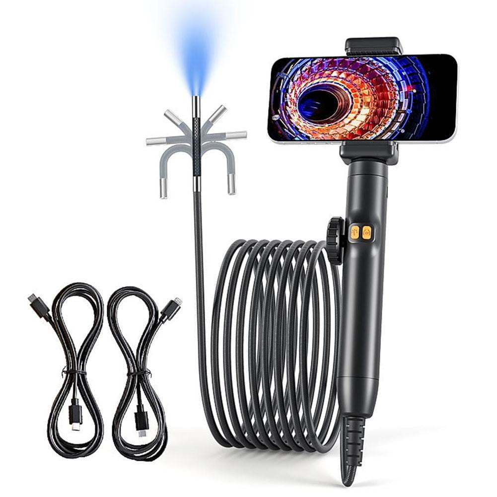 QHUDLV Two-Way 360 Articulating Borescope, 1080P Camera, endoscope with Liga3d F 2025