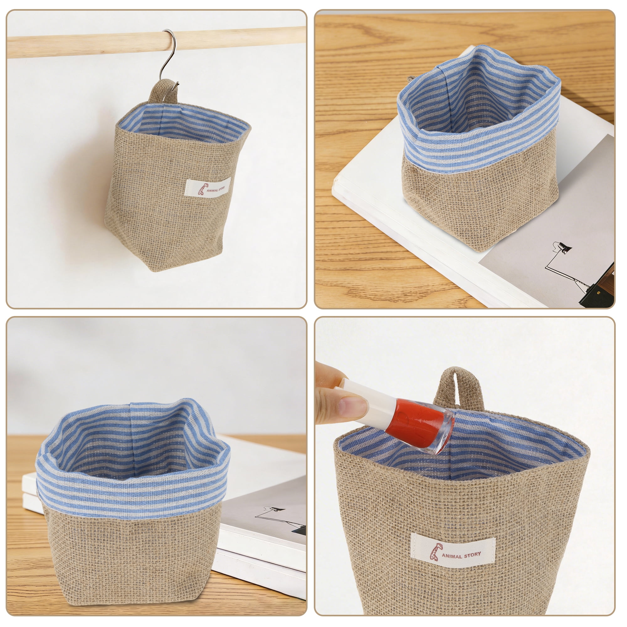 Unique Bargains Simple Durable Hanging Storage Bags 1 Pc Yellow Brown, Light Blue