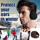 thumbnail image 5 of 1. 【ÚTIL QUE LA GORRA NORMAL】 ： ¿Por qué comprar estas orejeras? ¿Tiene usted una experiencia similar? El viento frío le hace caer el sombrero mientras camina o anda en bicicleta por las calles., 5 of 5