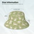 thumbnail image 3 of Yiaed Cute Rabbit And Flower Print Reflective Stripe Bucket Hat Unisex Funny Outdoor Fisherman Cap Beach Sun Hat, 3 of 5