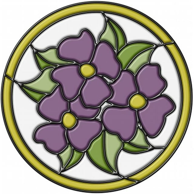 Brewster Home Fashions 99441 Pansy Médaillon Améthyste - Applique Vitrail