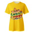 thumbnail image 4 of YDLCAFD T-Shirts Graphiques pour Femmes Mode Décontractée Imprimée Col Rond Manches Courtes Pull T-Shirt, 4 of 5