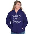 thumbnail image 3 of Kind Is the New Cool Positive Quote Zip Hoodie Sweatshirt Women Brisco Brands S, 3 of 6