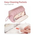 thumbnail image 5 of Makeup Bag Travel Toiletry Bag Cosmetic Bags for Women, Wide-open Pouch Make up Organizer Case for Travel Essentials Toiletries Accessories, Pink, 5 of 8