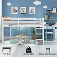 thumbnail image 4 of VINGLI Loft Bed Frame with Inclined Ladder, Solid Wood Loft Bed, 4 of 9